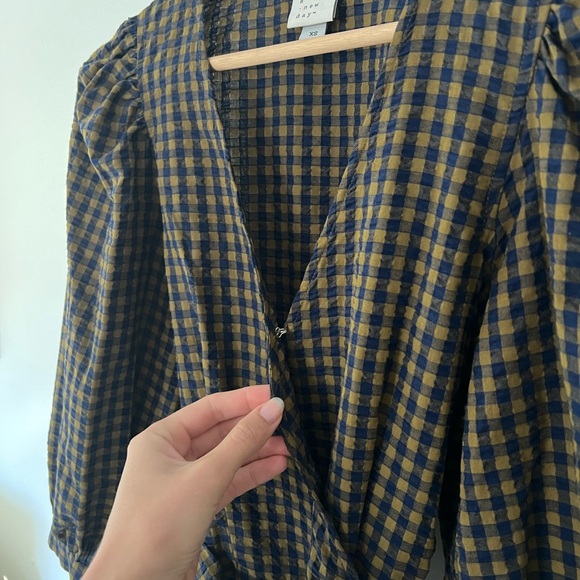 NWOT A New Day Gingham Midi Wrap Cotton Dress Size XS - Picture 4 of 7